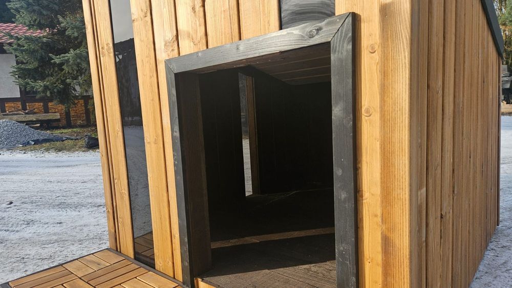 Nowoczesna buda dla psa XXL ocieplona