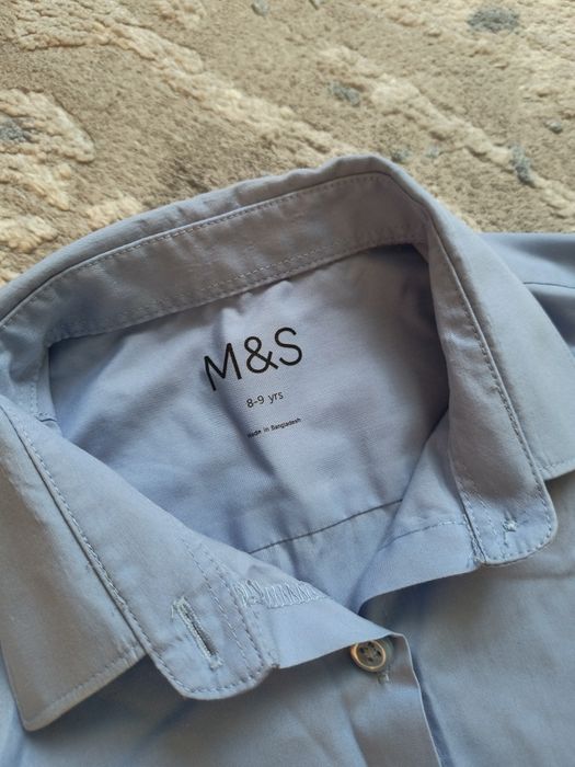 Сорочка блакитна шкільна M&S дитяча