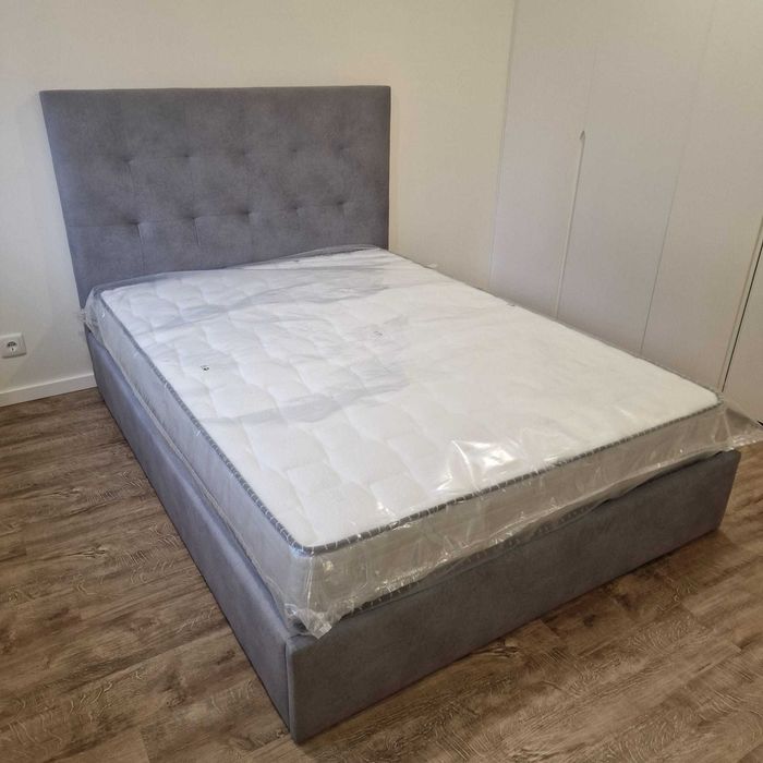 Camas de Casal Estofadas de Luxo 199€ Disp. em Várias Cores! 190x140m!