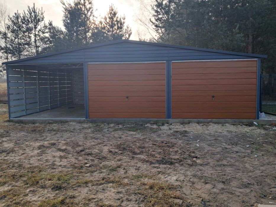 Garaż blaszany Premium Wzmocniony PROFILAMI Producent SZYBKIE TERMINY