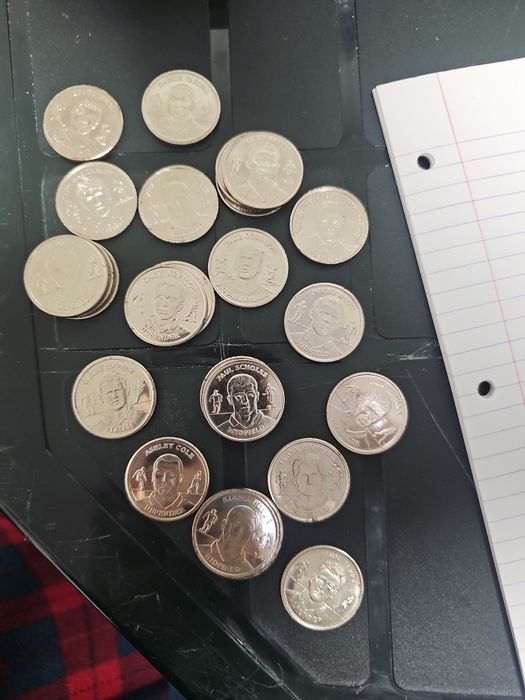 Coleção moedas FA Premier League 2004 – 24 moedas (17 diferentes)