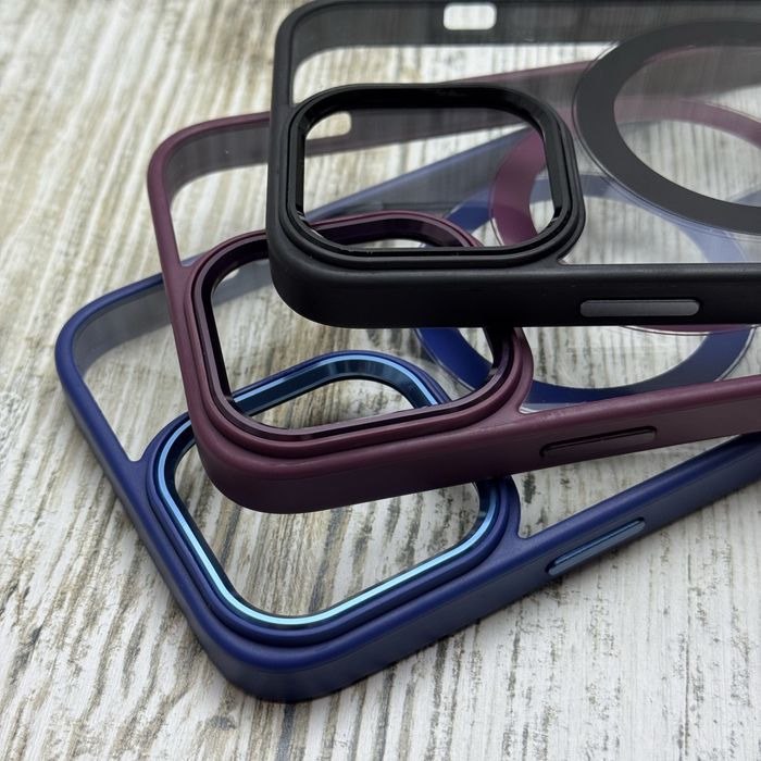 Не желтеет! Чехол Clear Metal MagSafe на iPhone 14 Pro Max/ 14 Pro/ 14 Чохол