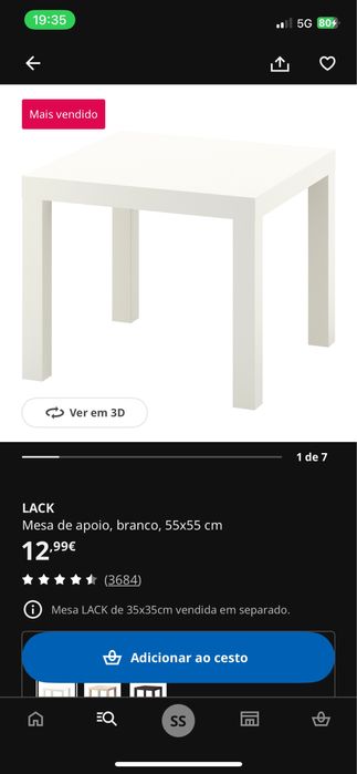 Mesas IKEA quadradas