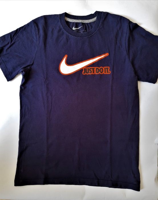 Nike T-shirt Koszulka Granatowa Logo 100% Bawełna