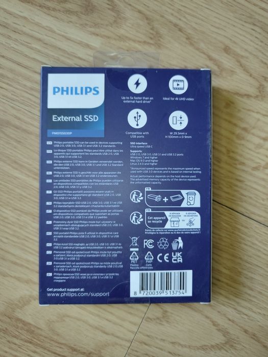 Dysk Zewnętrzny Philips Ultra Speed SSD 1TB