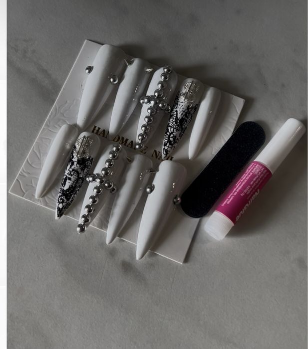 Press on nails z klejem i mini pilniczkiem swag
