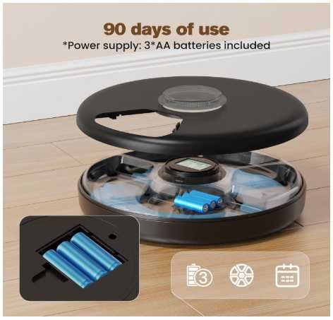 Dispensador Automático de Comida para Gatos e Cães de Pequeno Porte