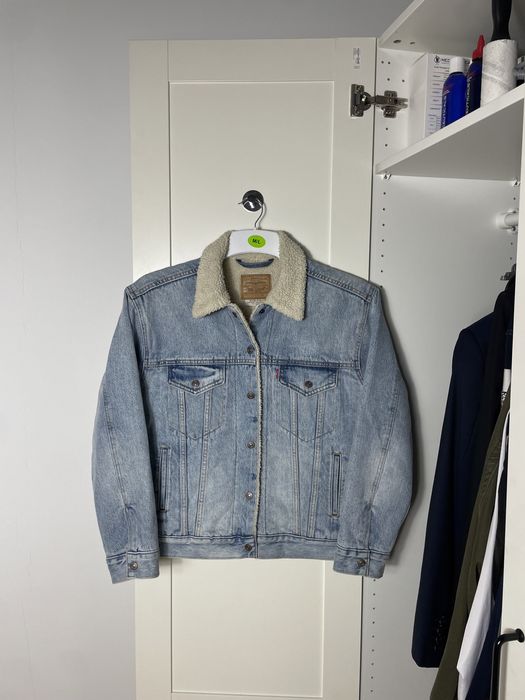 Kurtka damska Levi’s sherpa type 3 trucker polar jeansowa premium