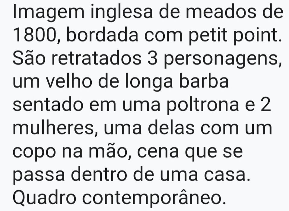 Imagem de meados de 1800 em petit point.