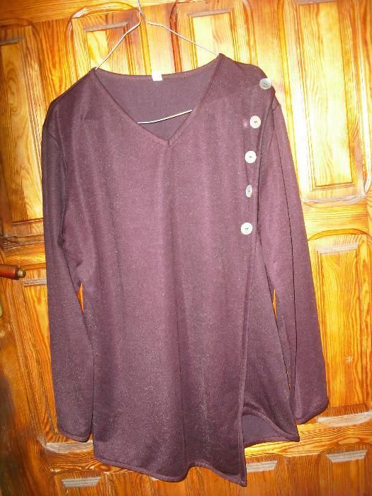 garsonka fioletowa przez głowę-asymetryczna