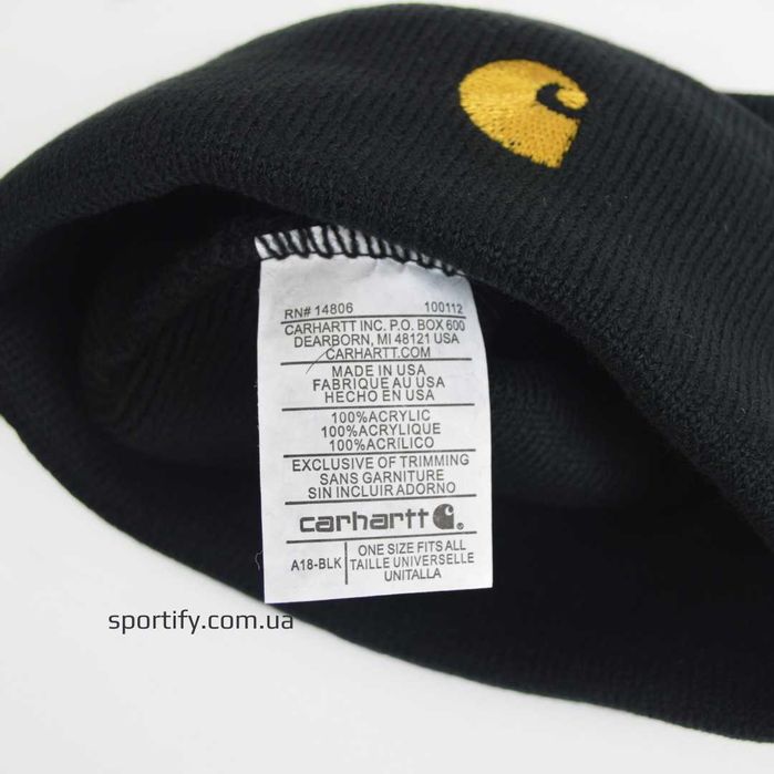 Carhartt шапка кархарт чорна