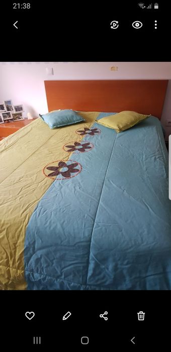 Edredom azul e verde