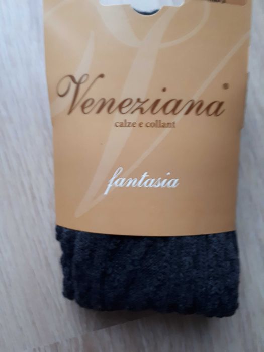 Veneziana Cortina Zakolanówki ciepłe grafitowe ciemnoszary 120 DEN