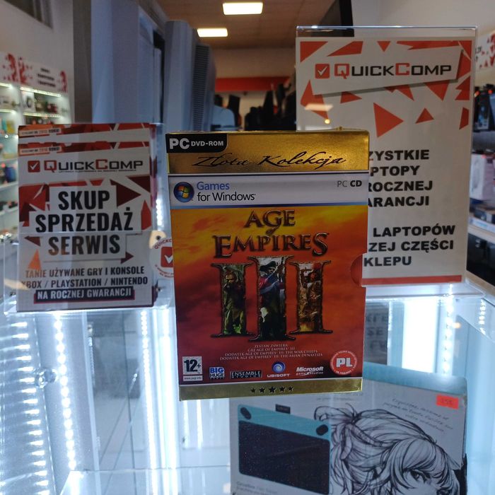 Gra Age Of Empires III 3 PC Złota Kolekcja Stan 9/10 - QUICK-COMP Przemyśl - Okazja!