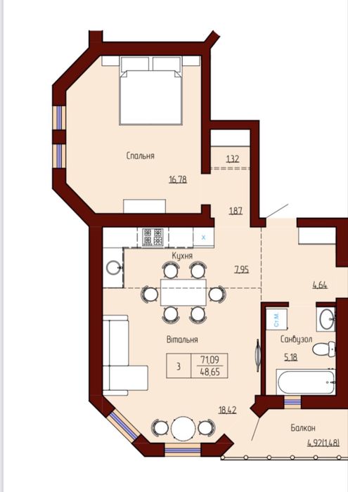 Здана Новобудова з Євроремонтом - 58 м2 - Щербанюка-Героїв Майдану