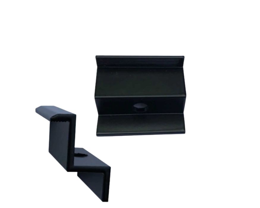 Klema końcowa czarna 30mm ANODOWANA skrajna uchwyt panelu fotowoltaika