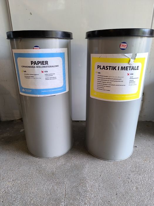 Kosze na śmieci, 50l, metalowe