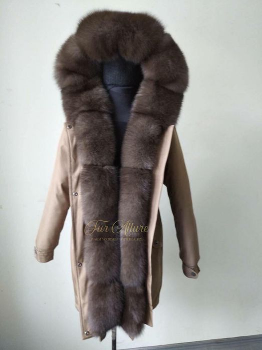 Жіноча зимова парка, куртка з натуральним хутром песця.  42-60 рр