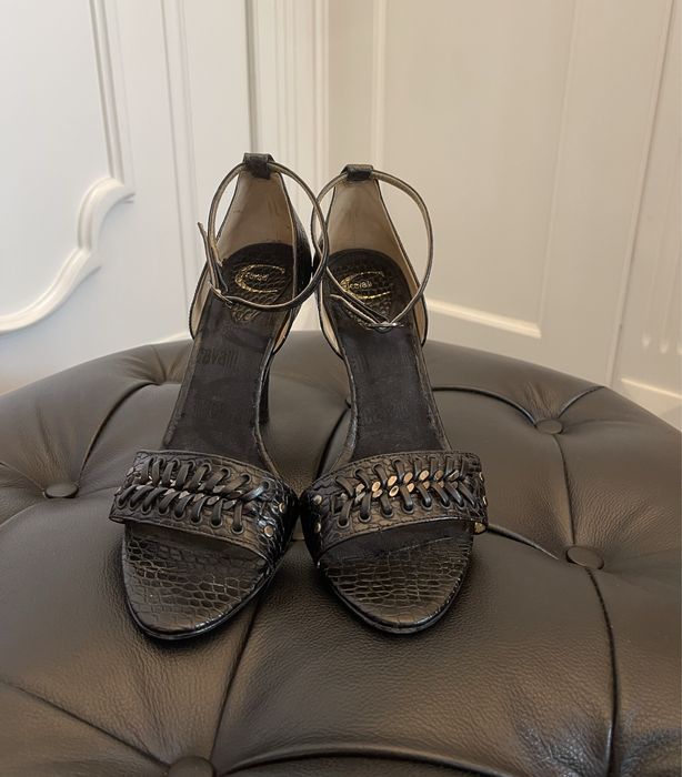 JUST CAVALLI piękne sandalki na obcasie