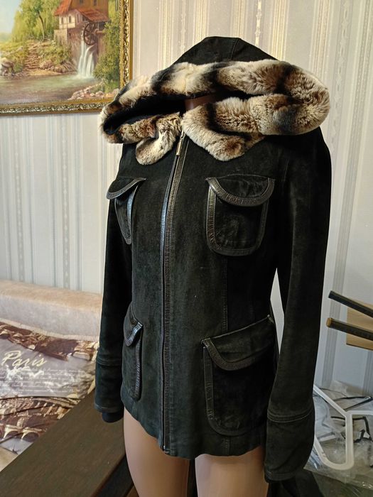 Куртка-дублёнка натуральная замша