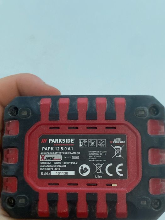 Bateria Akumulator Parkside dwie sztuki plus ładowarka