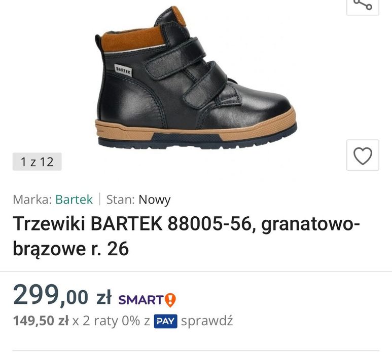 Botki Trzewiki ocieplane Bartek stan idealny jak nowe 26 skórzane