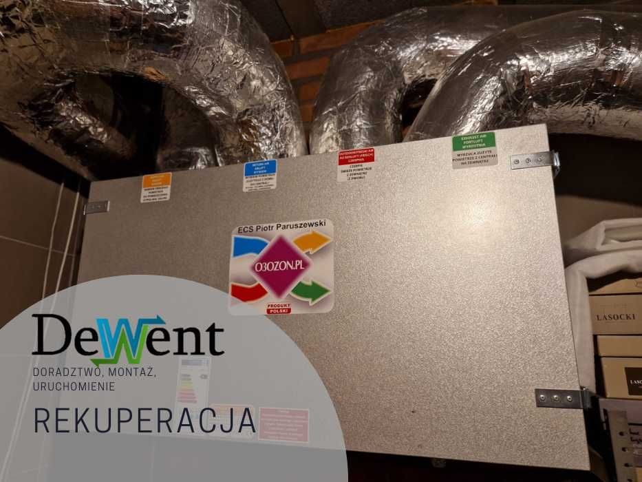 Rekuperacja, wentylacja mechaniczna. Konkurencyjne ceny. Faktura