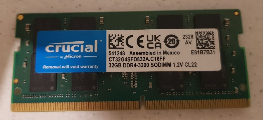 Оперативна пам'ять ноутбучна DDR4 32 Gb 3200