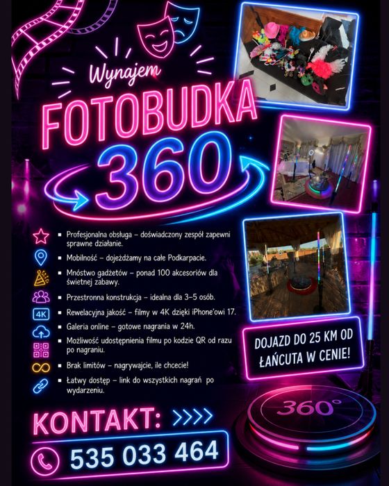 FOTOBUDKA 360 WYNAJEM podkarpackie