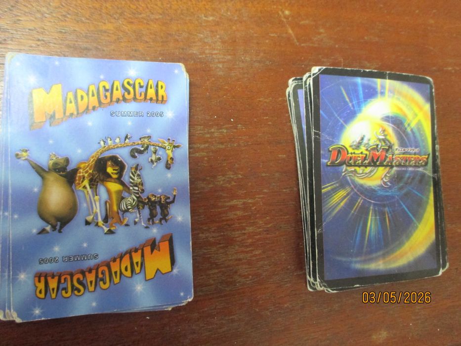 Cartas de Spiderman, The Incerdibles, Madagascar,Bakugan e Duel Masters