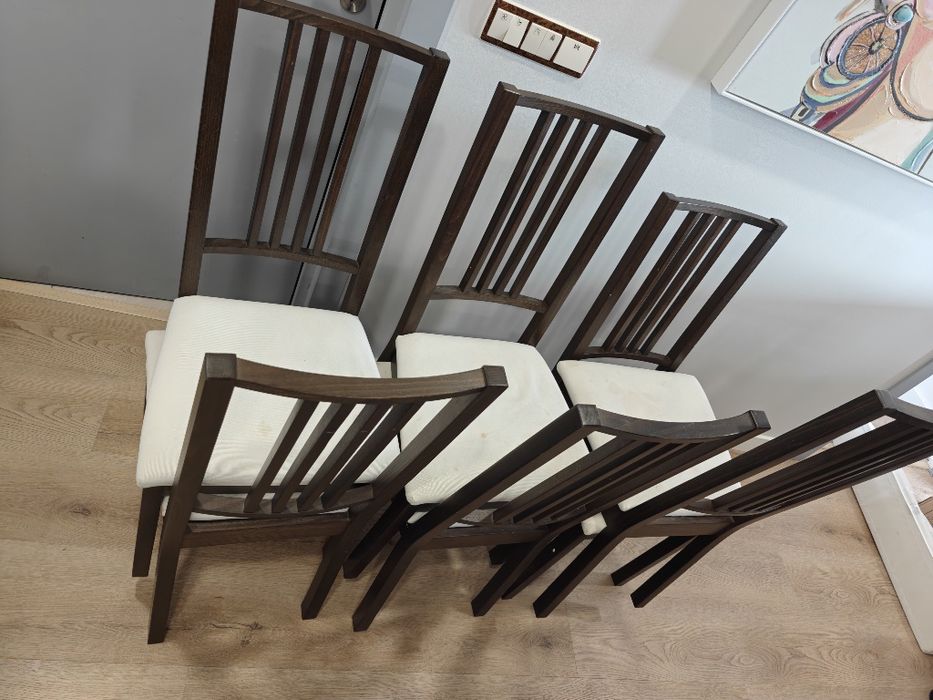 Cadeira Jantar IKEA Börje castanho-preto (x6)
