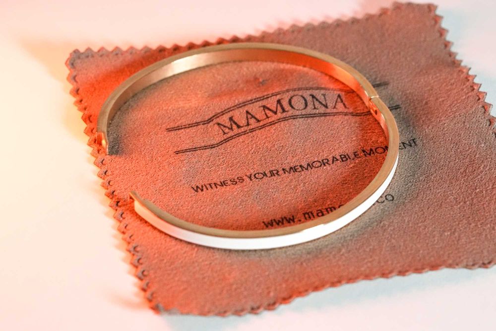 Zestaw Biżuteria - Zegarek damski +  bransoletka. Mamona L3877RGGT.