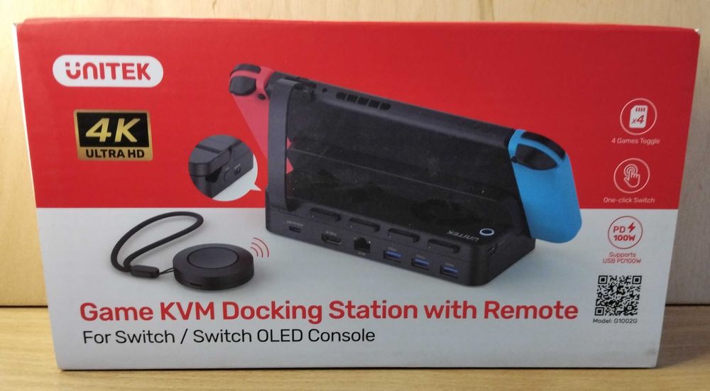 UNITEK Game KVM Docking Station with Remote - Nintendo Switch/OLED.