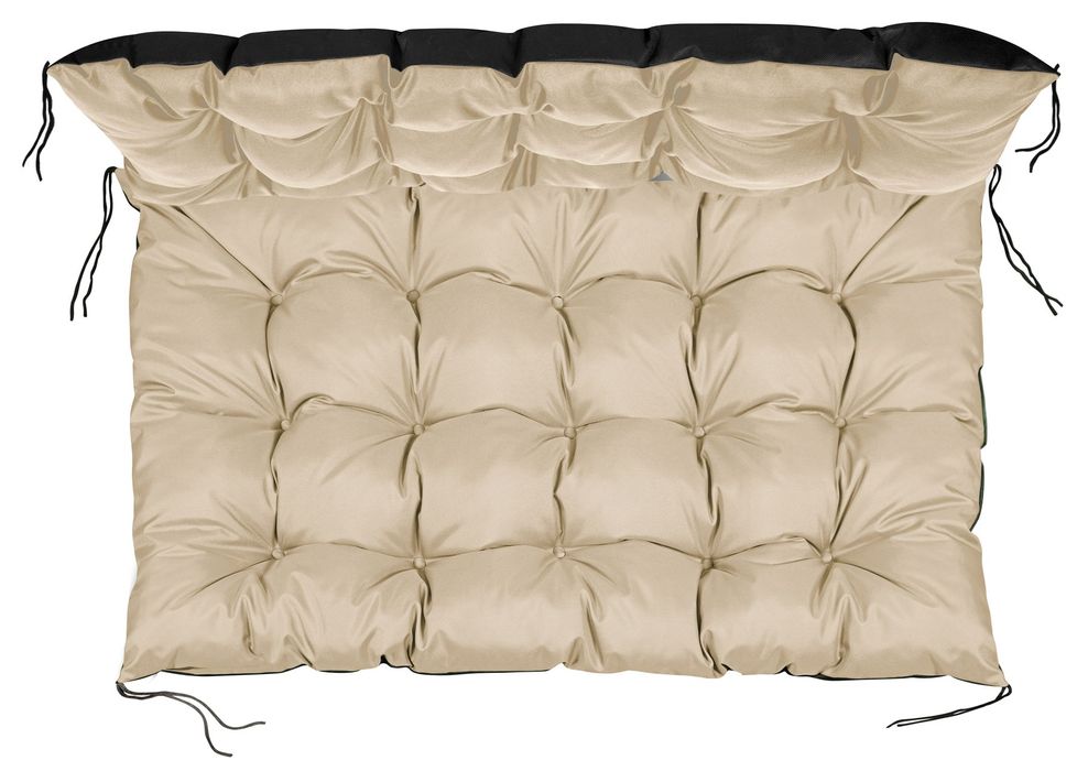 Zestaw Poduszka ogrodowa 120/80 cm + 120/40 cm na ławkę palety beżowy