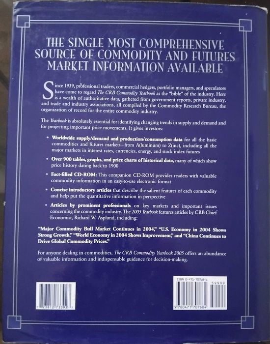 The CRB Commodity Yearbook 2005 with CD-ROM