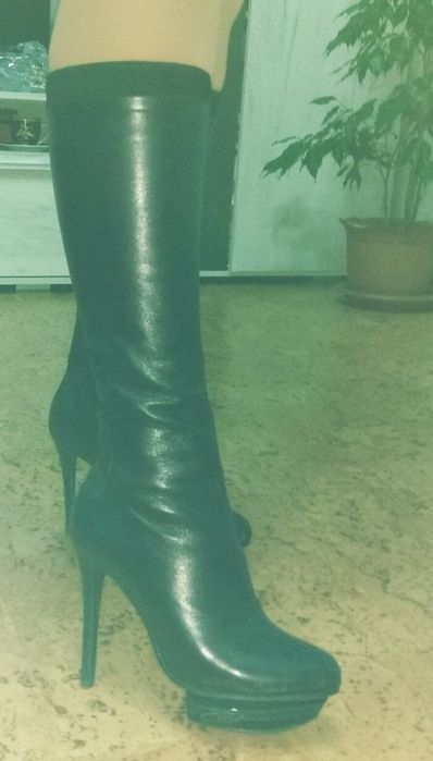 Сапоги осенние натуральная кожа