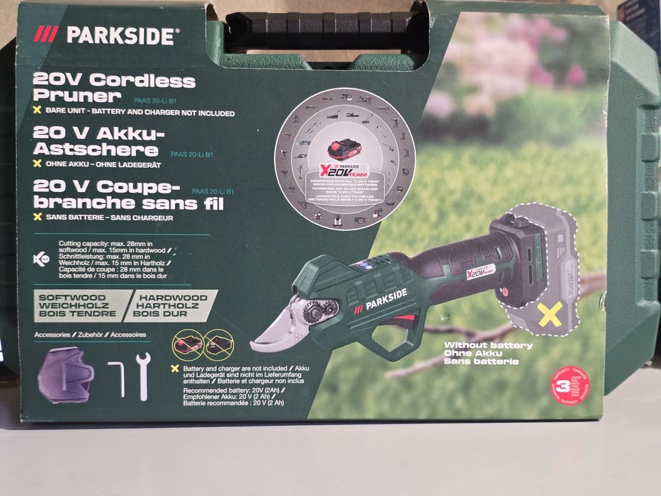 Tesoura de poda 20v parkside