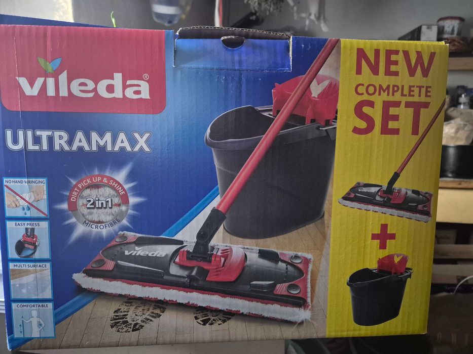 Vileda Ultramax zestaw mop z wiadrem nowy