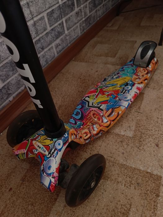 Самокат детский, самокат со светящимися колесами