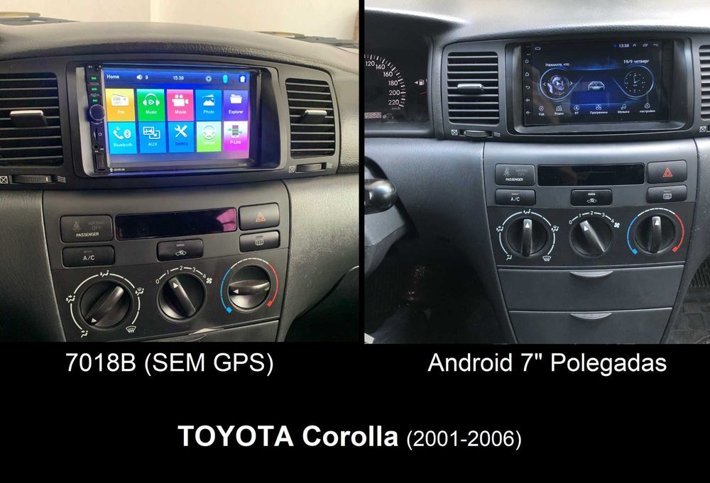 Rádio 2DIN TOYOTA Corolla • (2001 a 2013) • Android [4+64GB] D4D