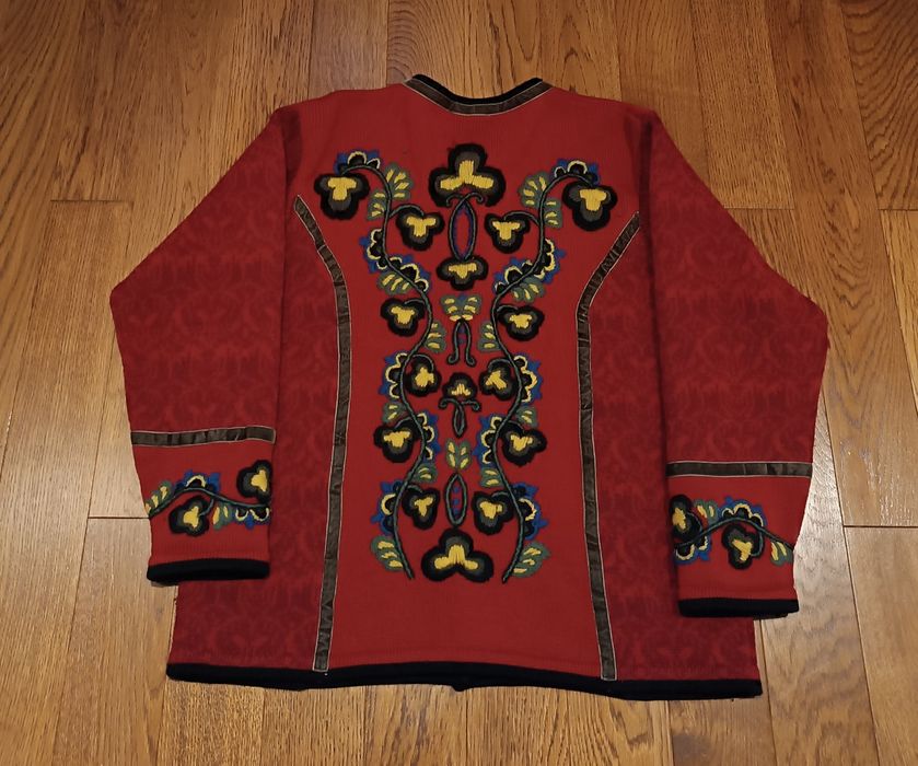 Sweter Kardigan Wełniany Tyrolski 1970 Vintage
