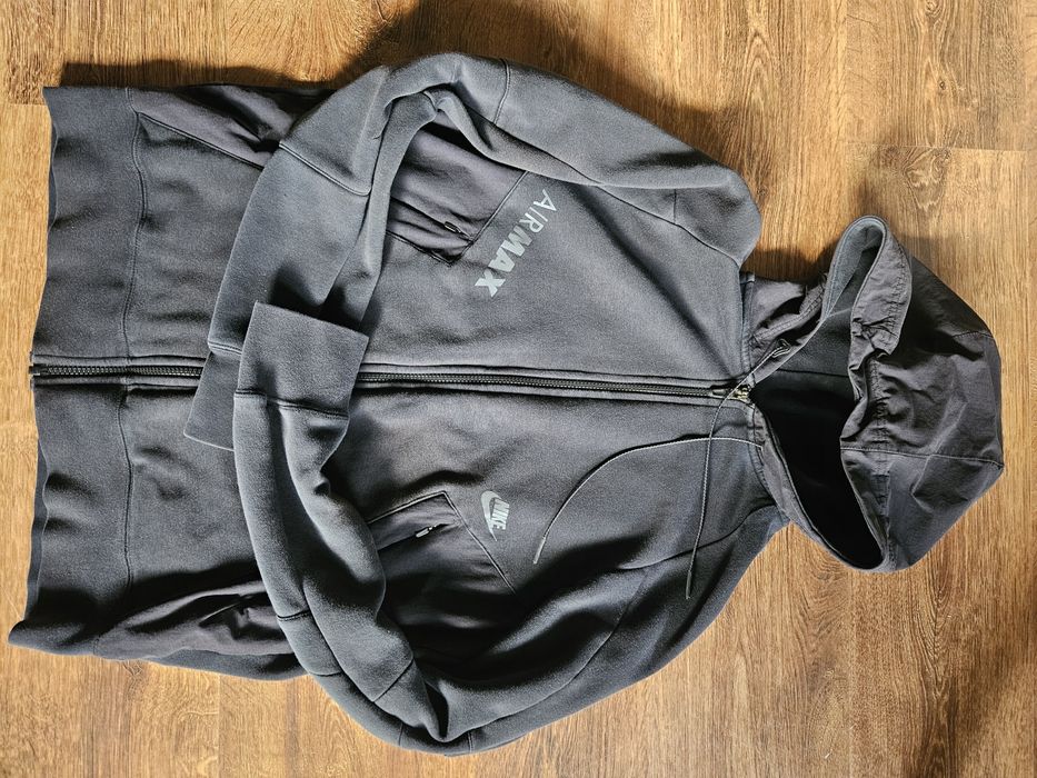 Nike AirMax M czarna bluza rozpinana z kapturem bawełna