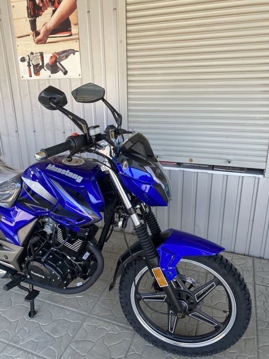 Дорожній Мотоцикл Musstang Чорний Красний Синій