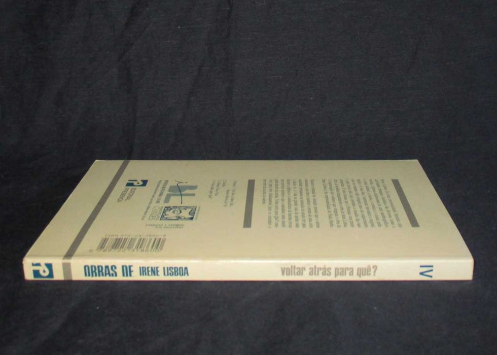 Livro Voltar Atrás para Quê? Irene Lisboa