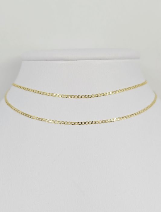 Złoty łańcuszek splot pancerka próba 585 14k