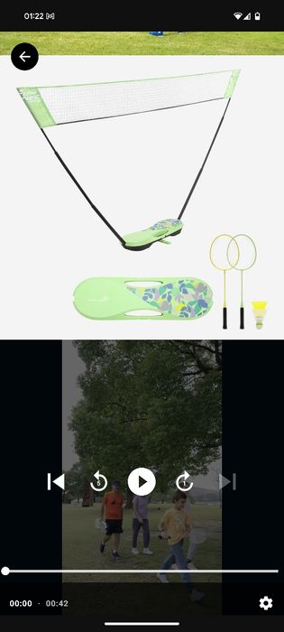 Rede de voleibol e badminton