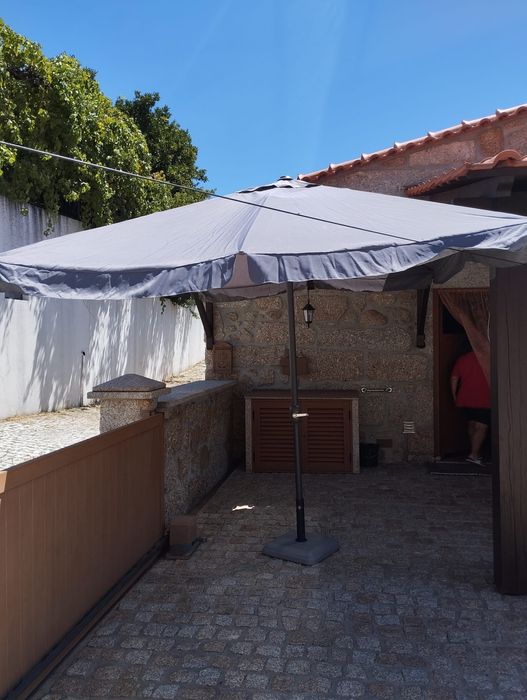 Chapéu de Sol para Jardim Base com Rodas