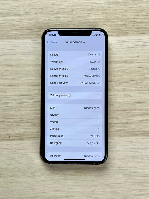 Płyta główna do iPhone X 256GB z Face ID – sprawna