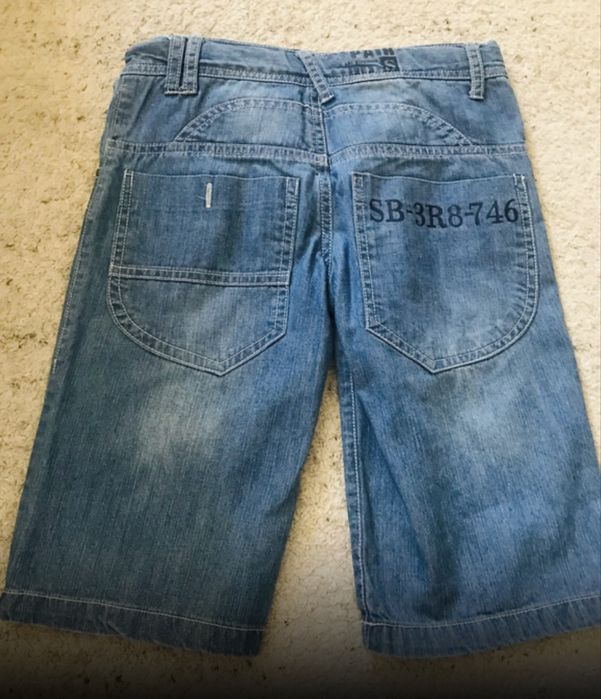 Calções de ganga azul - 7-8 anos