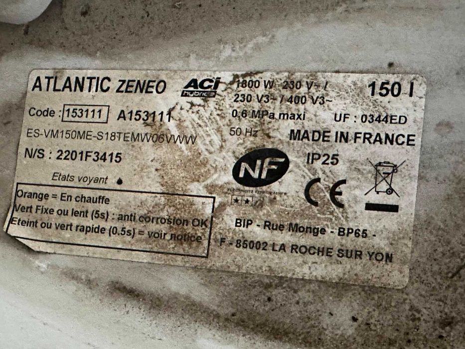 Nowy Bojler ATLANTIC ZENEO 150L | Sucha Grzałka | ACI Hybride | OKAZJA